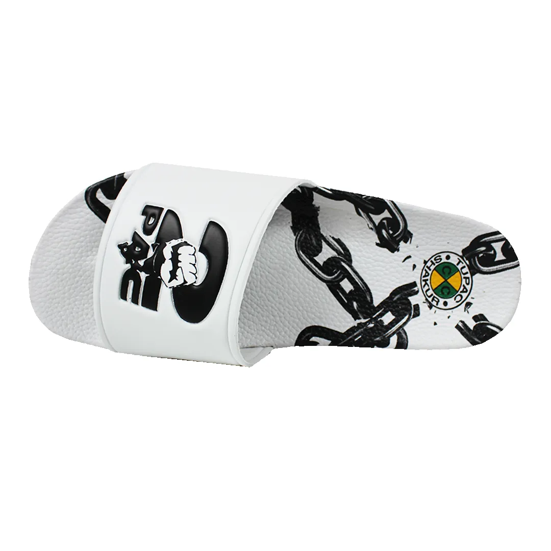 2Pac Chain Slides (Men's) - White sold by Cross Colours product image thumbnail 5