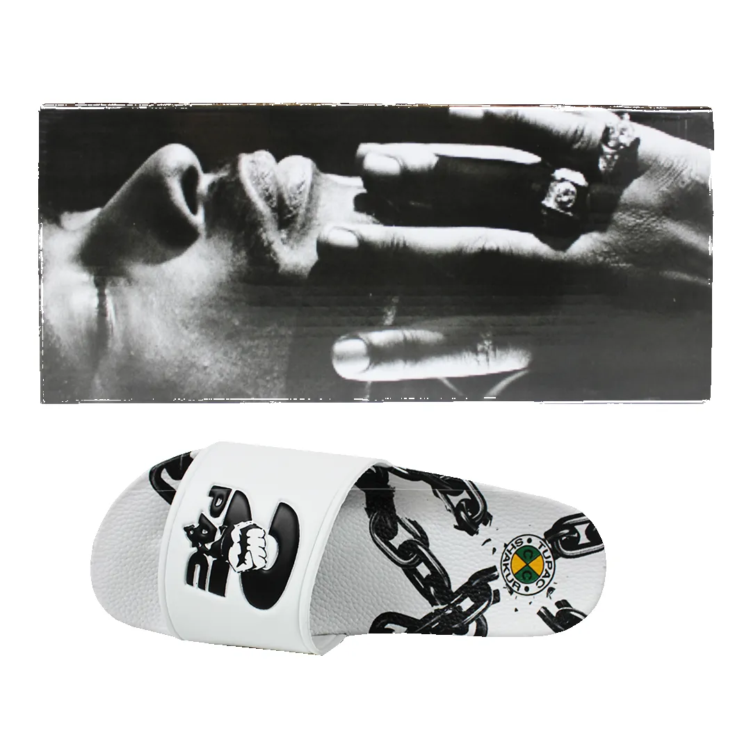 2Pac Chain Slides (Men's) - White sold by Cross Colours product image thumbnail 3