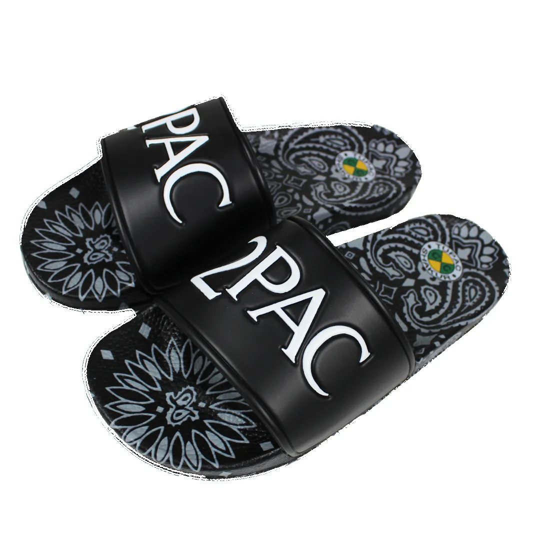 2Pac Paisley Slides (Men's) - Black sold by Cross Colours product image thumbnail 4