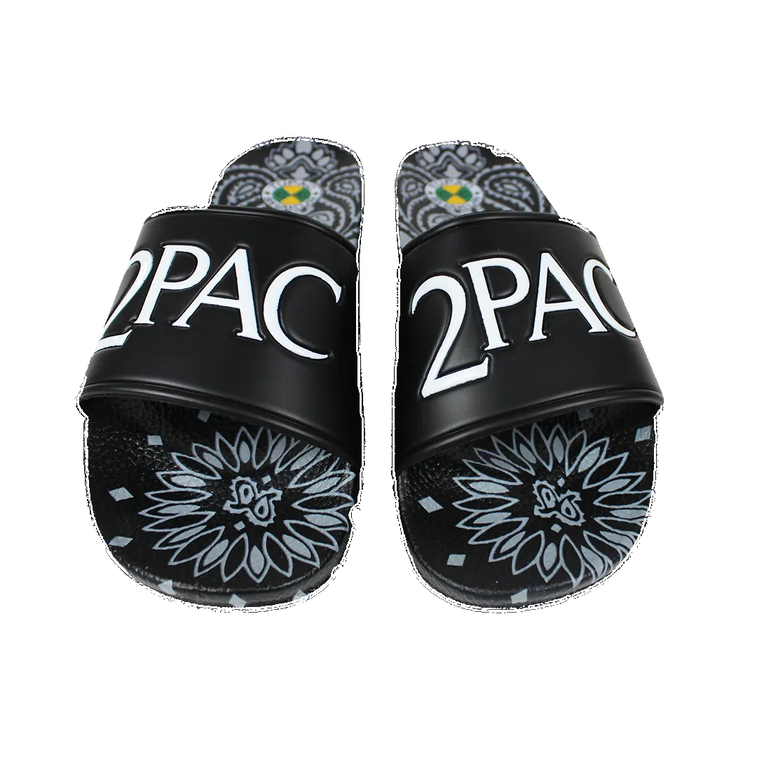 2Pac Paisley Slides (Men's) - Black sold by Cross Colours