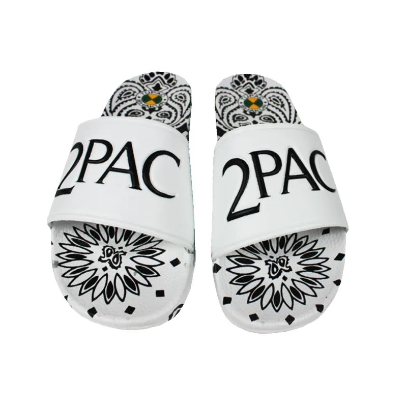 2Pac Paisley Slides (Women's) - White sold by Cross Colours