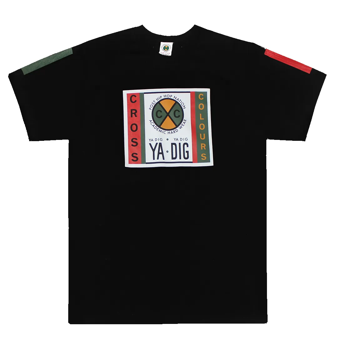 Cross Colours Label Logo T-shirt - Black sold by Cross Colours