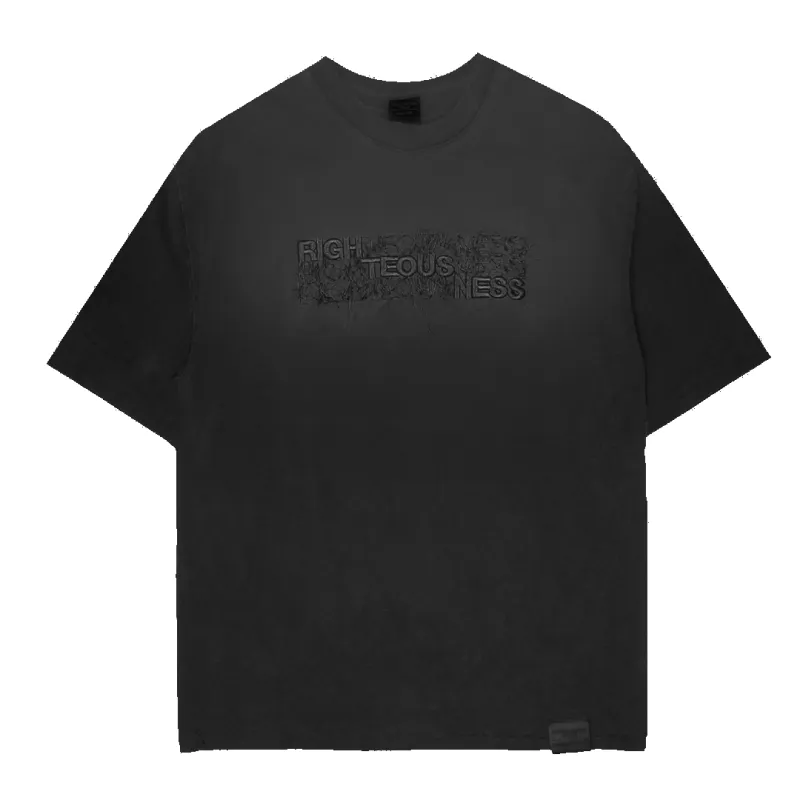 Atelier Righteousness Fray T Shirt - Smoke sold by Cross Colours