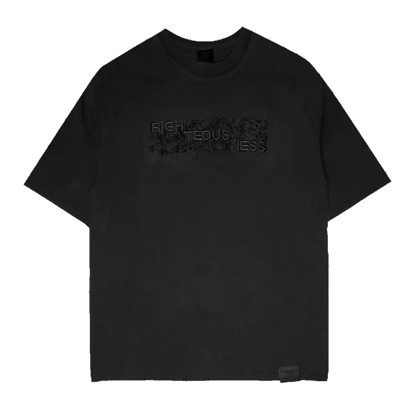 Atelier Righteousness Fray T Shirt - Midnight Black sold by Cross Colours
