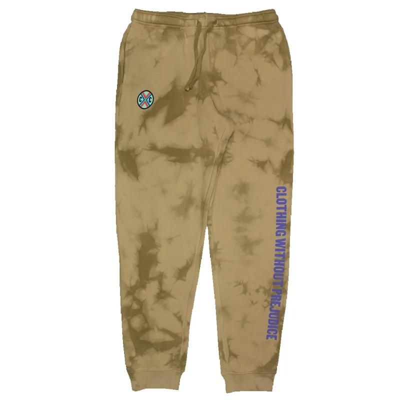 Cross Colours New Circle Logo Joggers  - Clay Crystal sold by Cross Colours