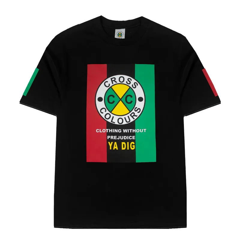 Cross Colours  Flag Logo T-shirt - Black sold by Cross Colours