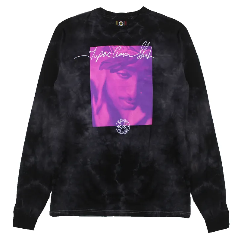 Tupac x Cross Colours Posed LS T-Shirt made by Cross Colours