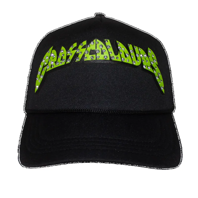 Cross Colours  Studded Rock of Ages Trucker Hat - Black made by Cross Colours