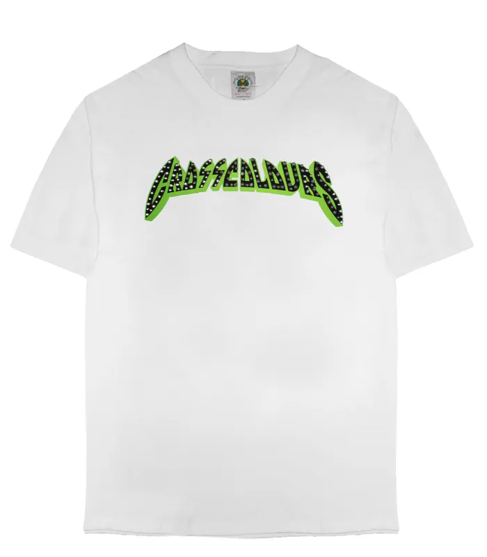 Cross Colours Studded Rock of Ages T-shirt  - White sold by Cross Colours