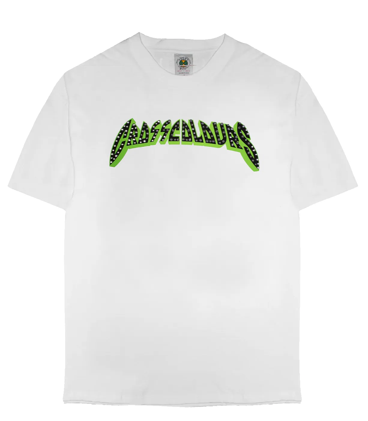 Cross Colours Studded Rock of Ages T-shirt - White sold by Cross Colours