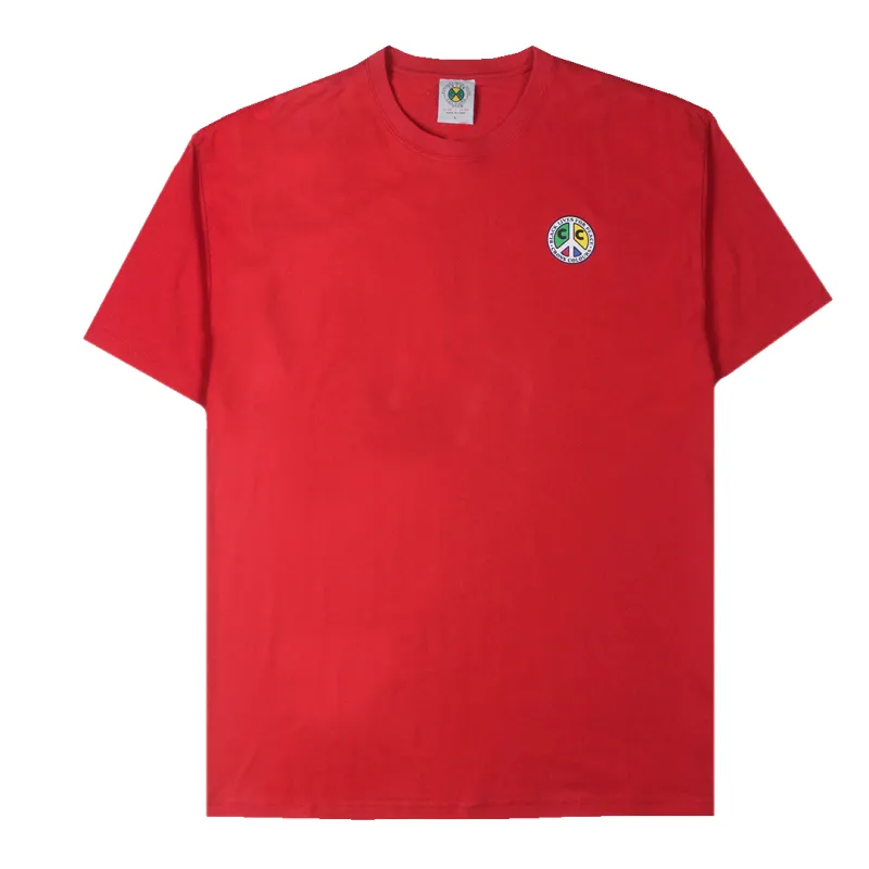 Cross Colours  Black Lives For Peace T Shirt - Red sold by Cross Colours