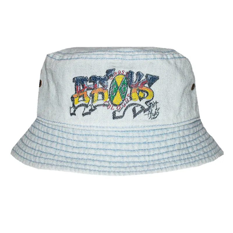 BBoyz x Cross Colours Denim Bucket Hat - Ice Blue made by Cross Colours
