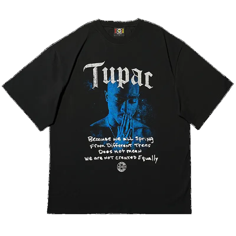 Tupac x Cross Colours Blossom In Darkness T-Shirt made by Cross Colours