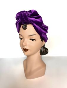 Turban Flora violet sold by Vintage Romance