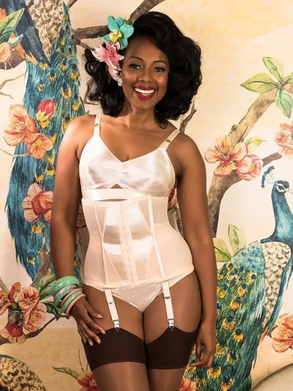 Serre-taille glamour champagne L3018 made by Vintage Romance