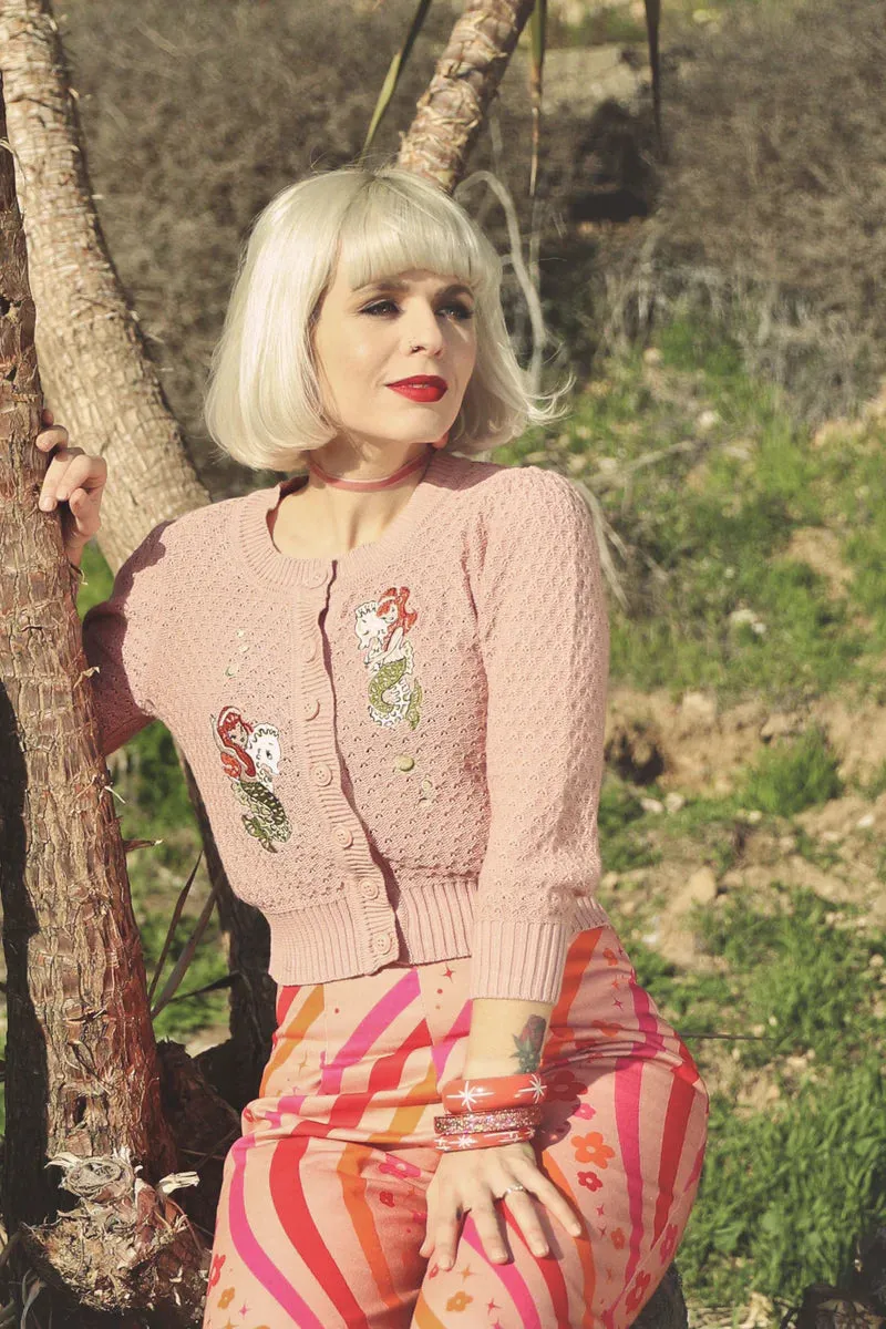 Cardigan mermaid sisters - rose (précommande) sold by Vintage Romance product image thumbnail 2