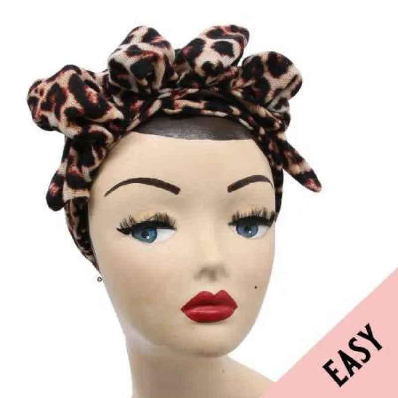 Lazy Turban (leopard) sold by Vintage Romance