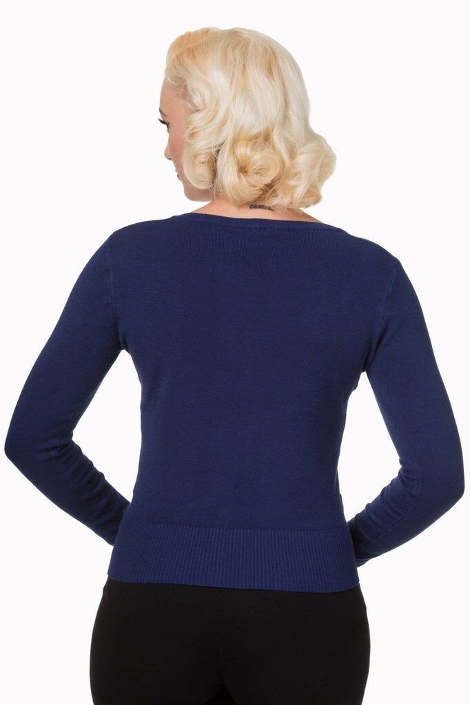Cardigan classique marine sold by Vintage Romance product image thumbnail 2