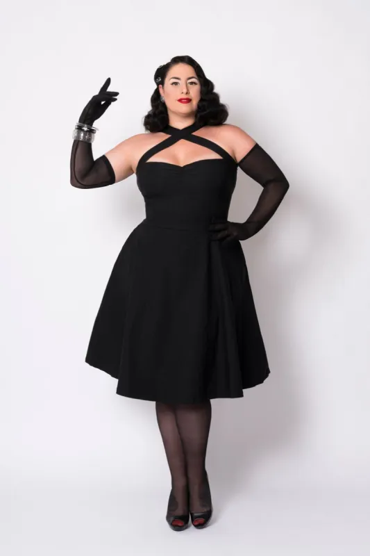Robe vavavoom évasée - Noir made by Vintage Romance