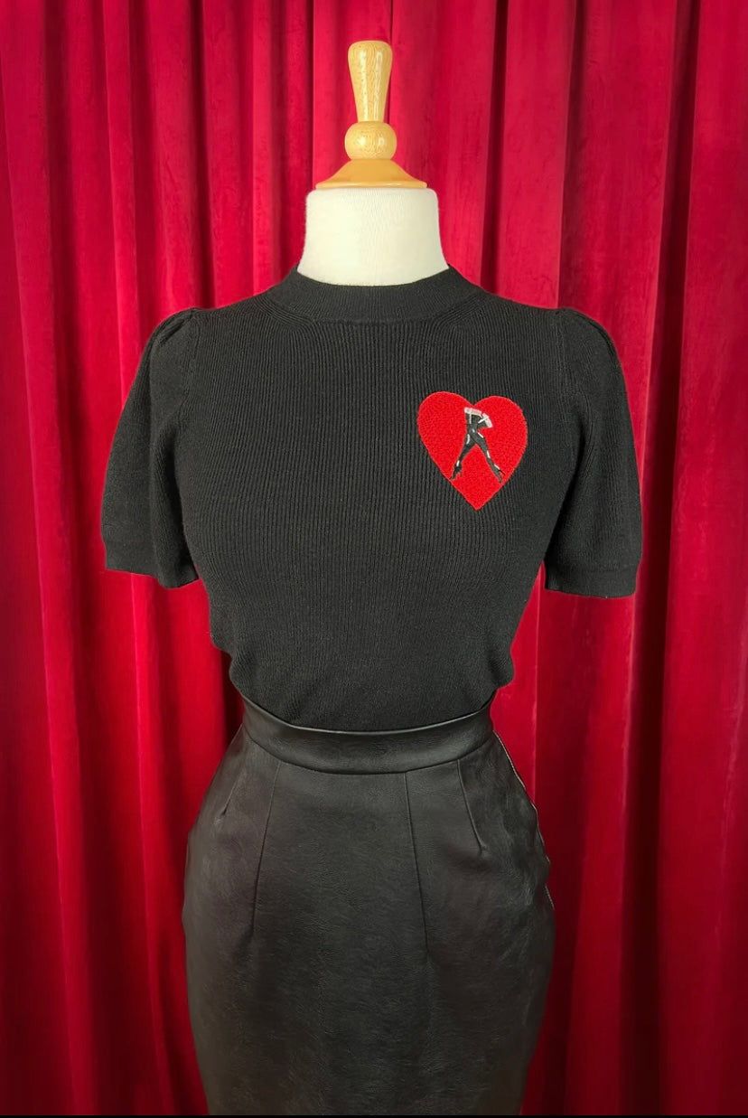 Chandail Step into love - noir sold by Vintage Romance product image thumbnail 2