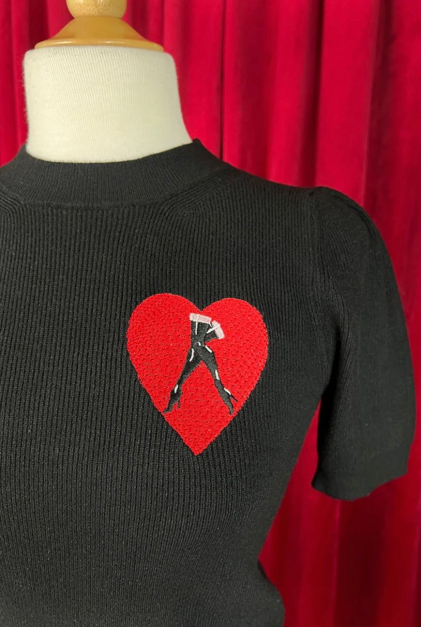 Chandail Step into love - noir sold by Vintage Romance product image thumbnail 3