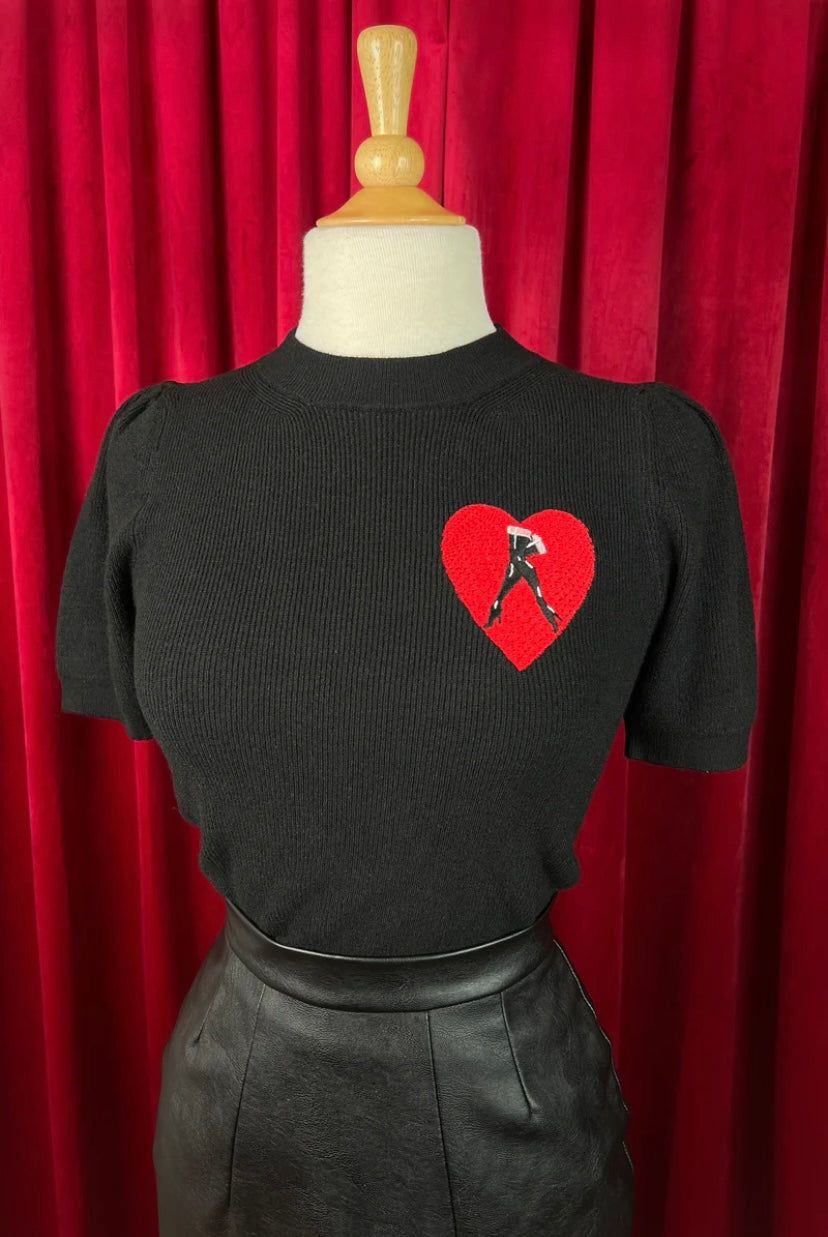 Chandail Step into love - noir sold by Vintage Romance product image thumbnail 4