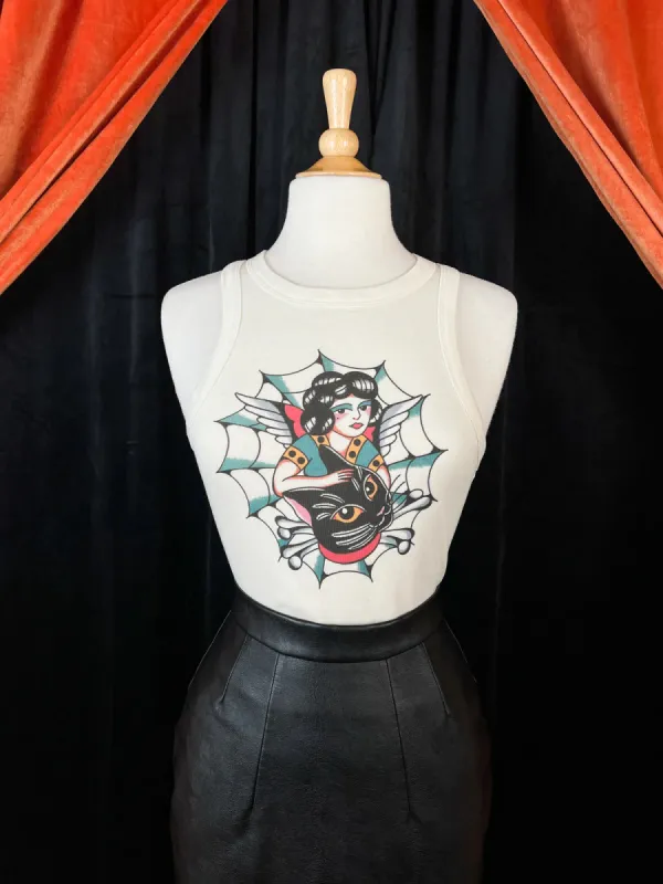 Camisole outlaw lady cat (précommande) sold by Vintage Romance