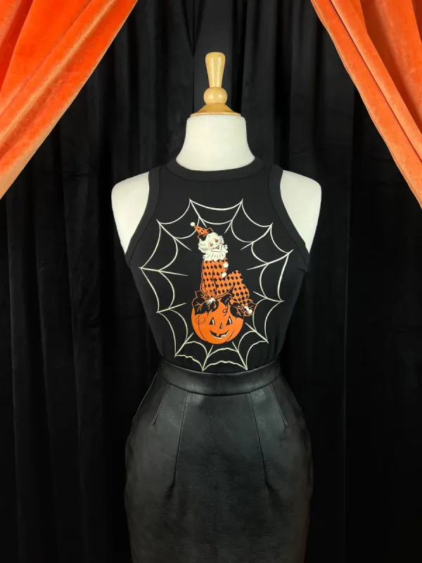 Camisole Clowning on cobwebs (précommande) sold by Vintage Romance