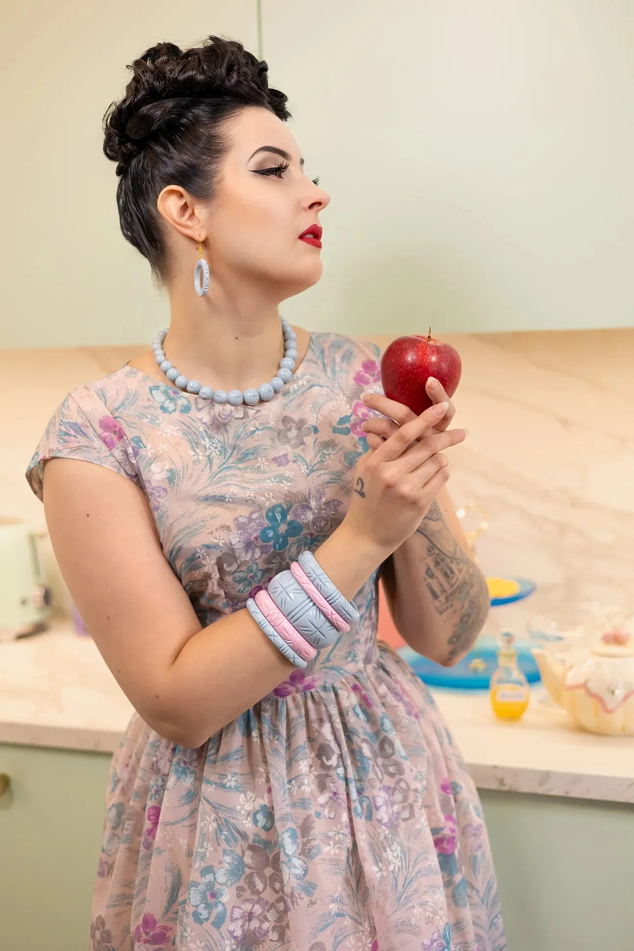 Bracelet powder blue sold by Vintage Romance product image thumbnail 2