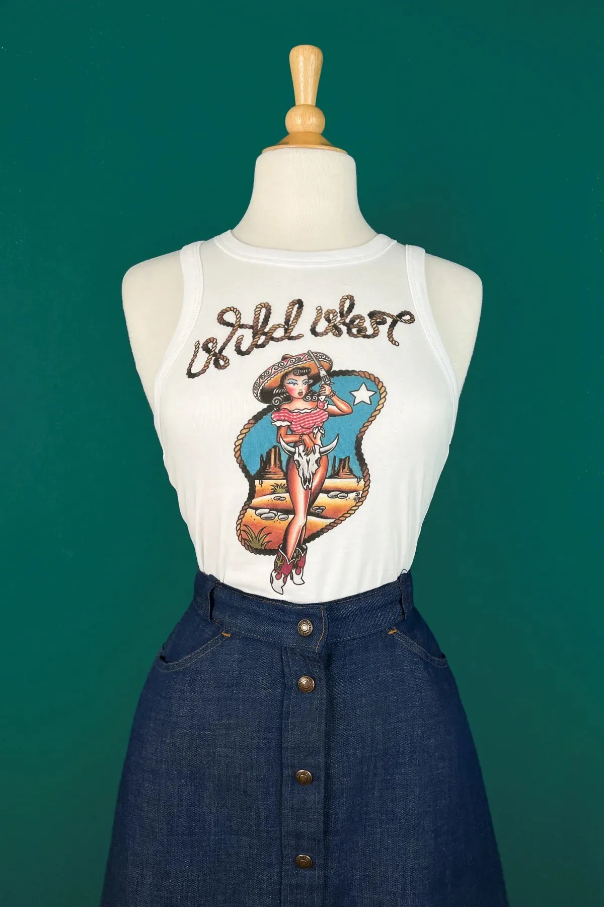 Camisole Wild west (précommande) sold by Vintage Romance