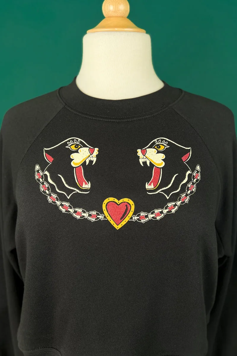 Hoodie Black cats (précommande) sold by Vintage Romance product image thumbnail 2