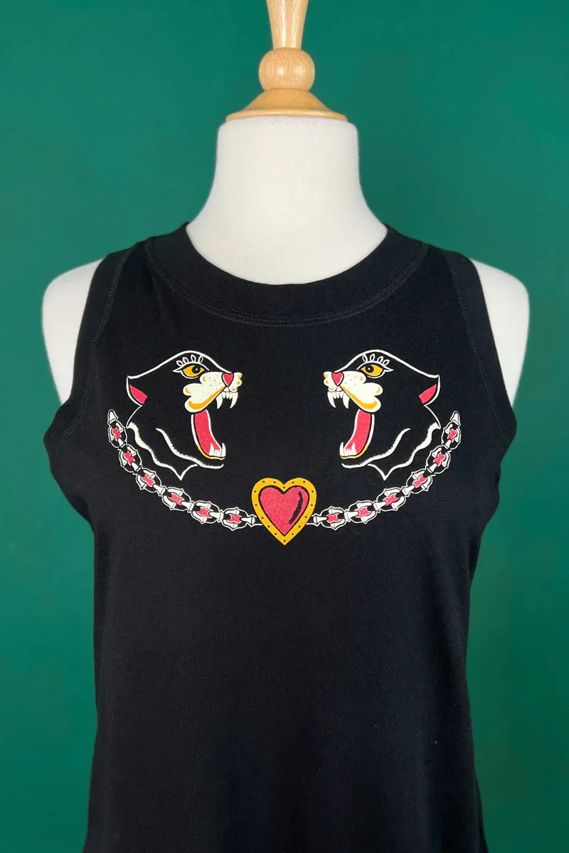 Camisole Black cats (précommande) sold by Vintage Romance product image thumbnail 2