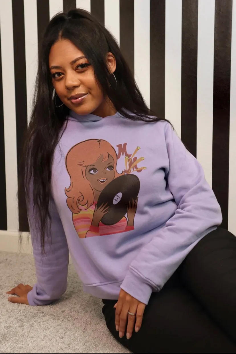 Hoodie record party - lavande (précommande) sold by Vintage Romance product image thumbnail 2