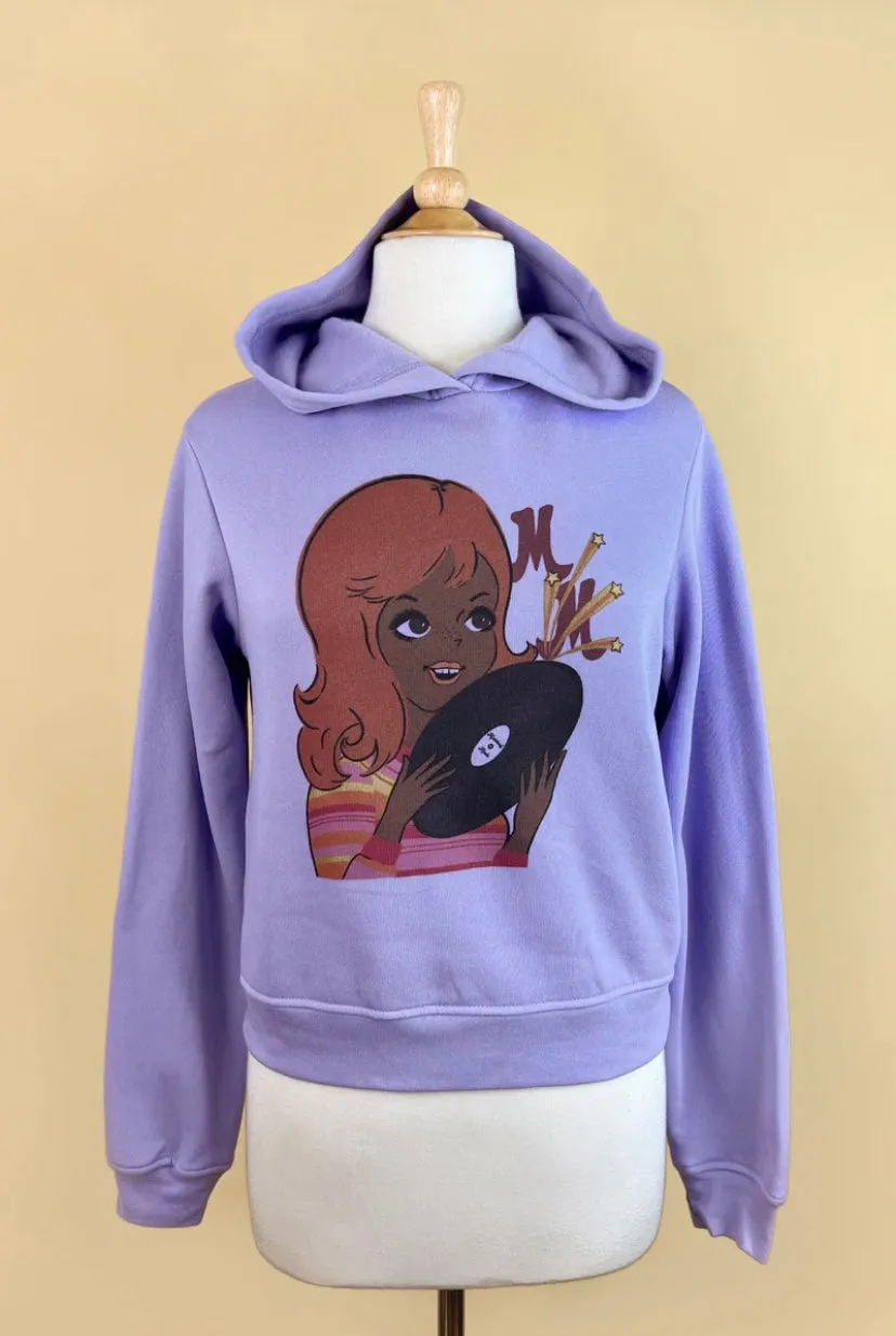 Hoodie record party - lavande (précommande) sold by Vintage Romance product image thumbnail 3