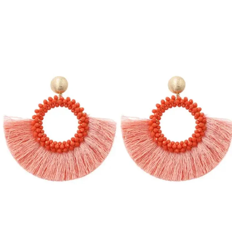 Boucles d’oreilles Sumac - corail sold by Vintage Romance