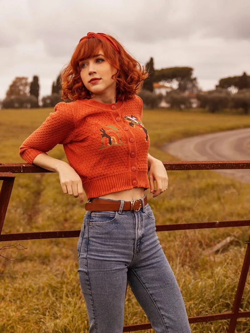 Cardigan head West - orange (précommande) sold by Vintage Romance product image thumbnail 4