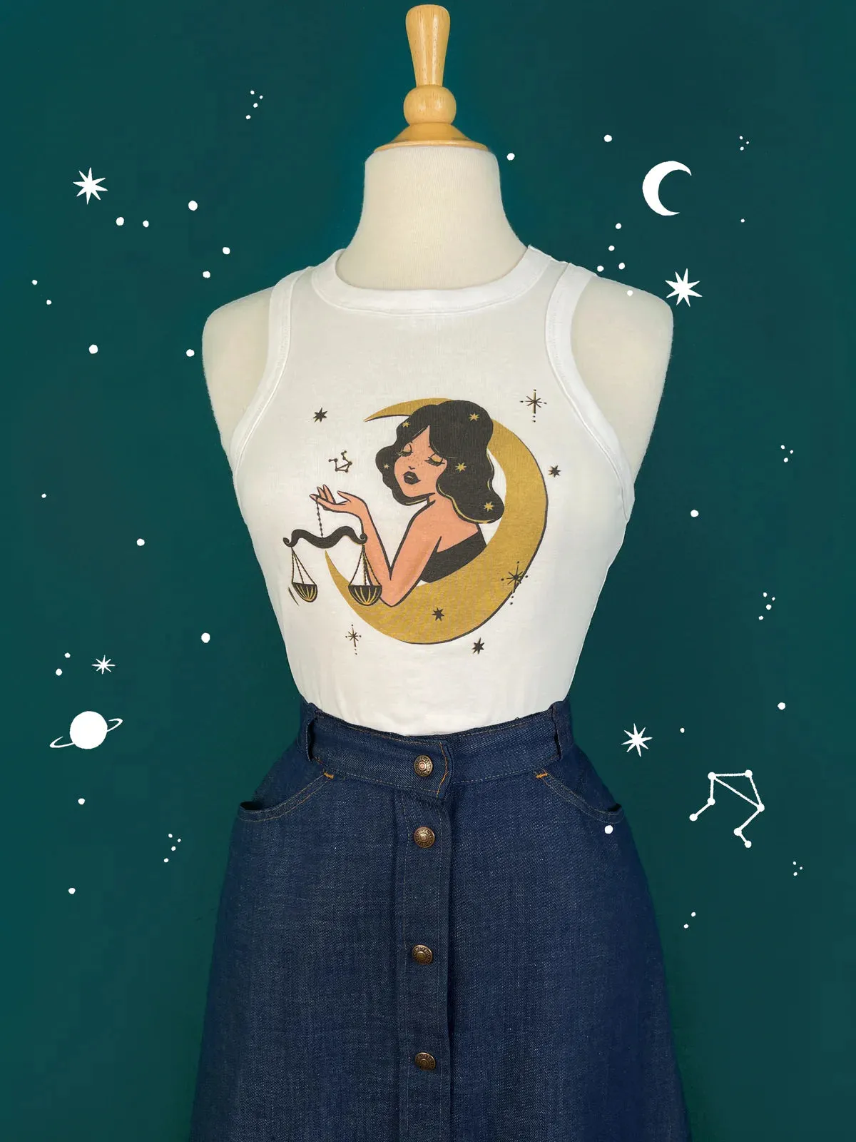 Camisole lunar libra (précommande) sold by Vintage Romance product image thumbnail 2