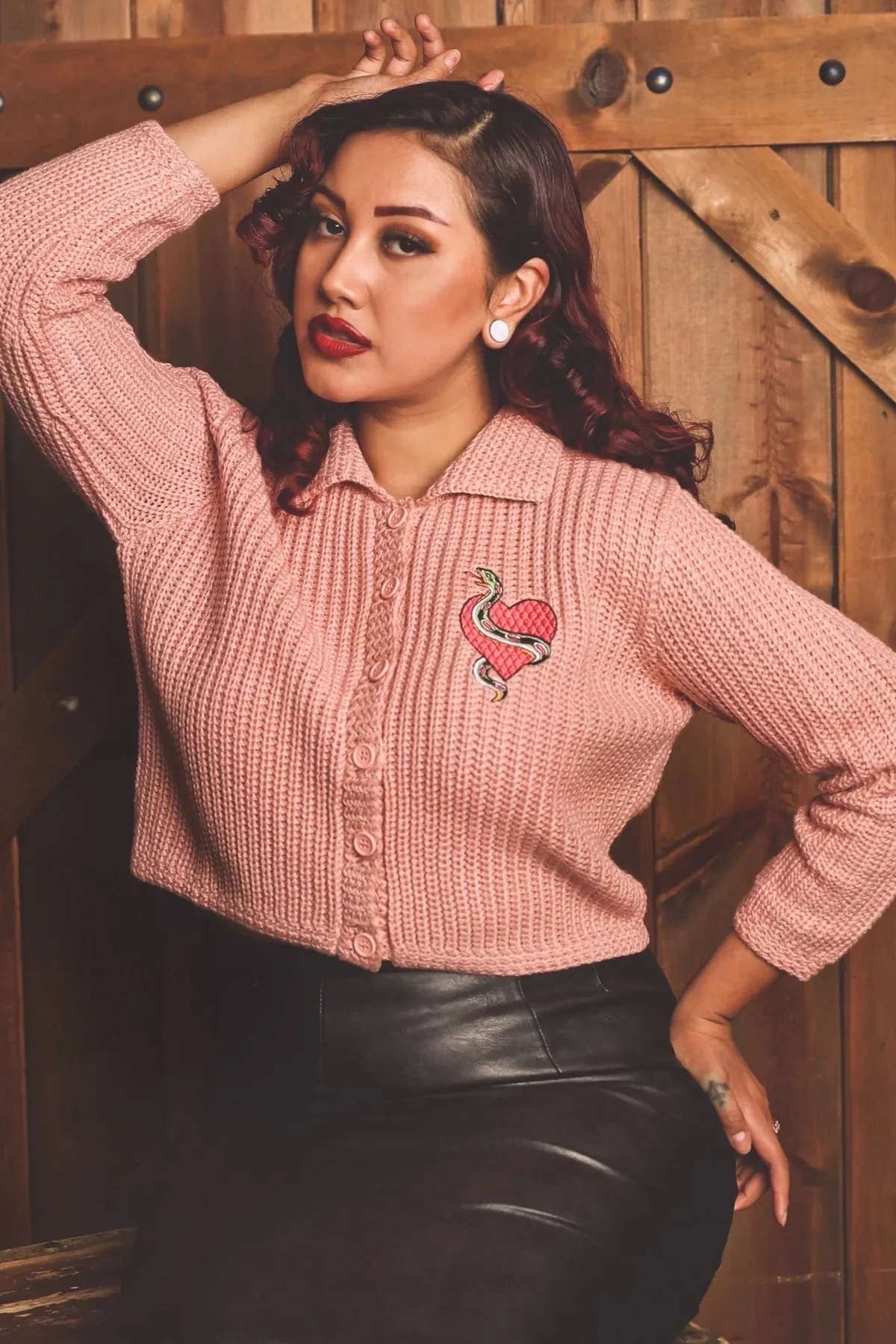 Veste venomous love - rose (précommande) sold by Vintage Romance