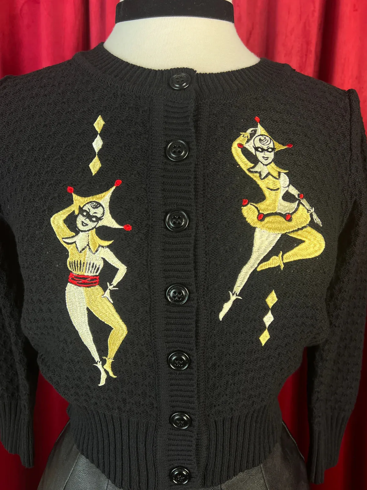 Cardigan Harlequin reverie - noir (précommande) sold by Vintage Romance product image thumbnail 3