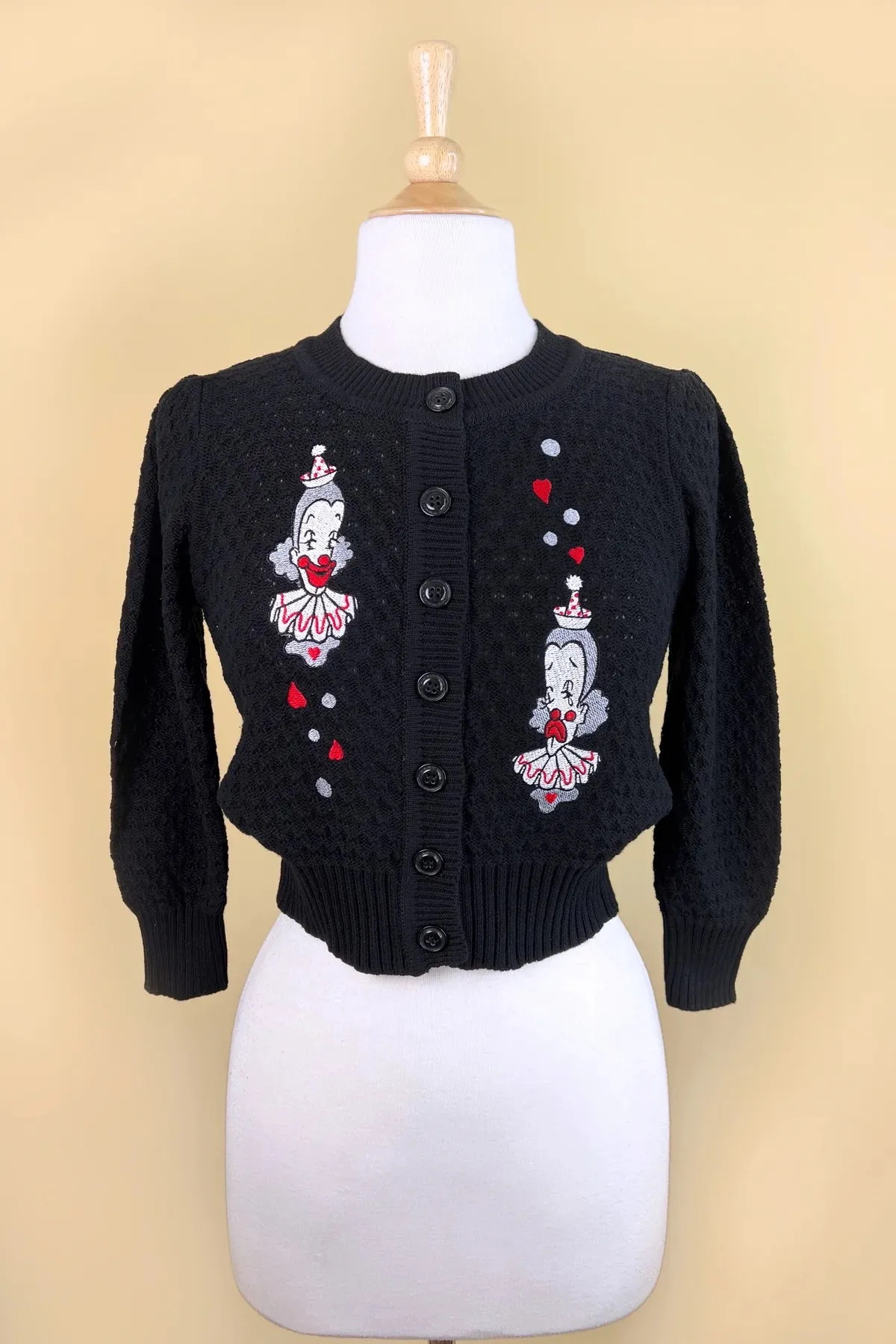 Cardigan Dear clown - noir (précommande) sold by Vintage Romance product image thumbnail 2