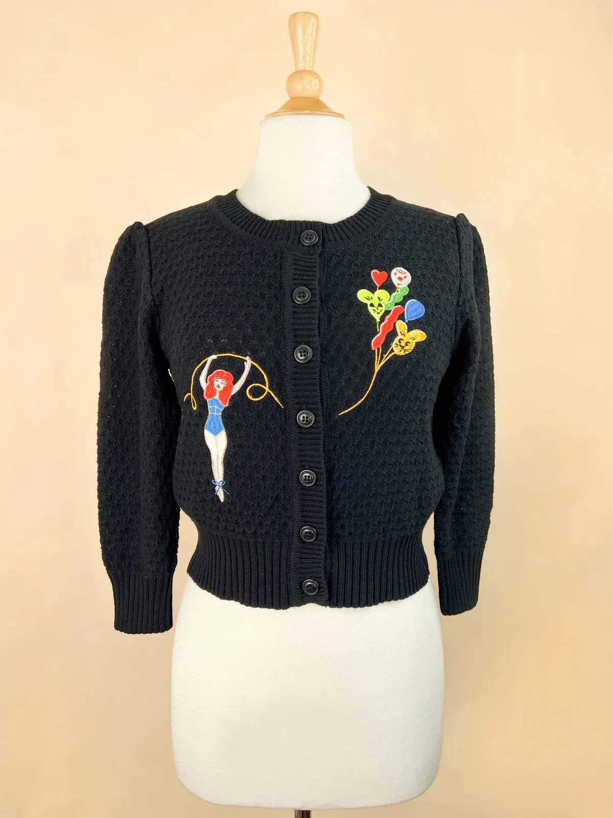 Cardigan circus balloon cropped (précommande) sold by Vintage Romance product image thumbnail 3