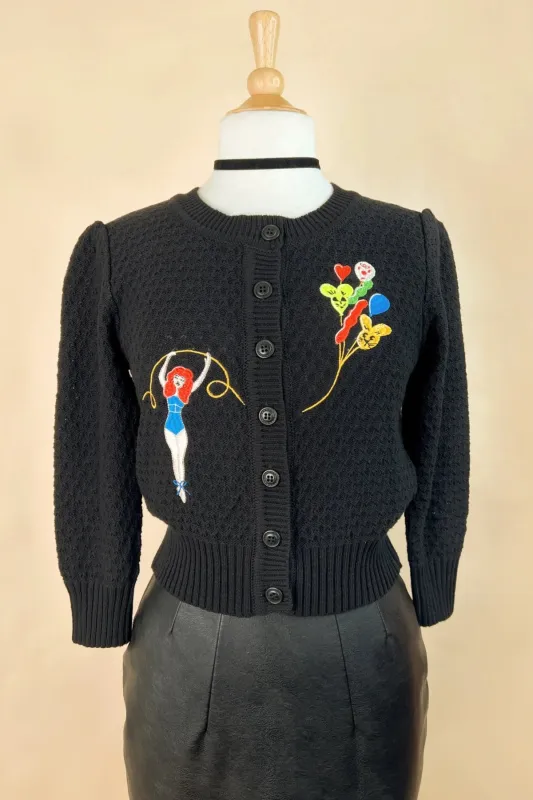 Cardigan circus balloon cropped (précommande) sold by Vintage Romance