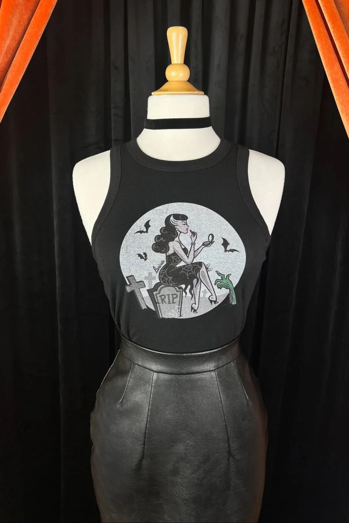 Camisole graveyard glamour (précommande) sold by Vintage Romance