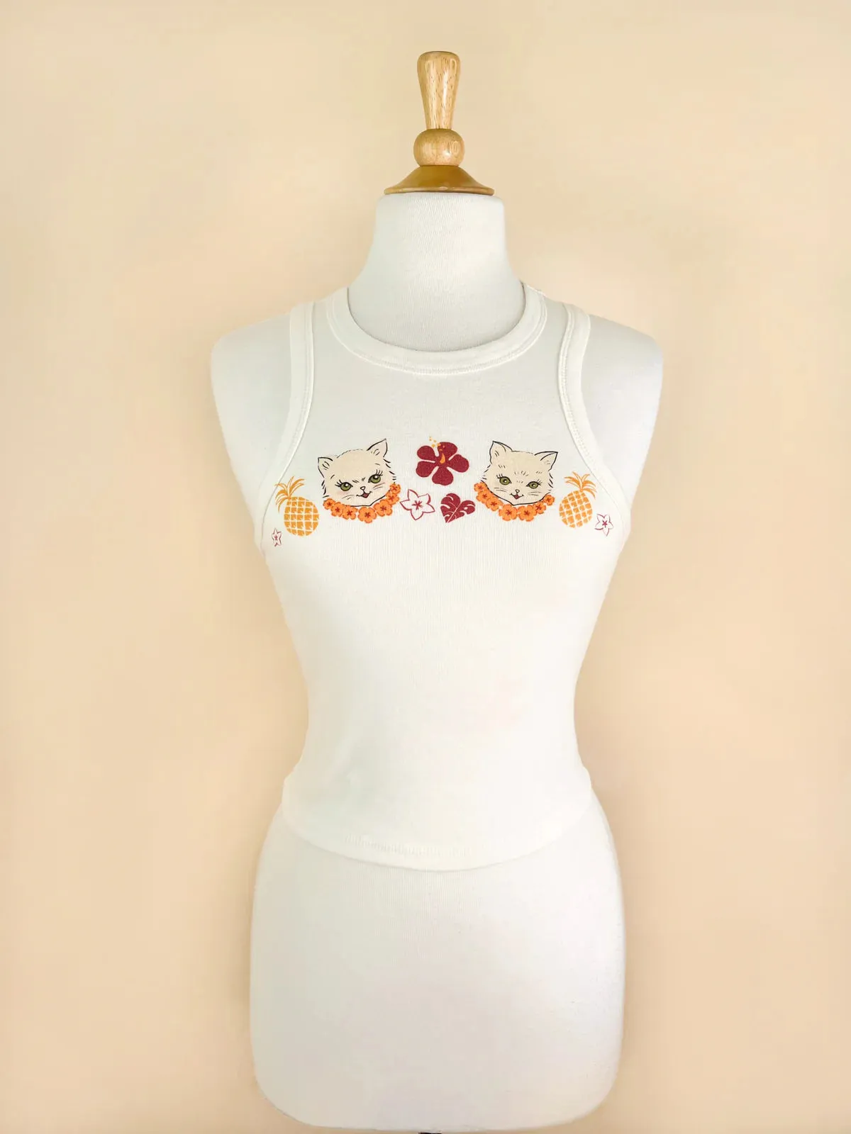 Camisole Aloha cats (précommande) sold by Vintage Romance product image thumbnail 3