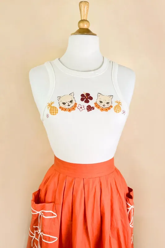Camisole Aloha cats (précommande) sold by Vintage Romance