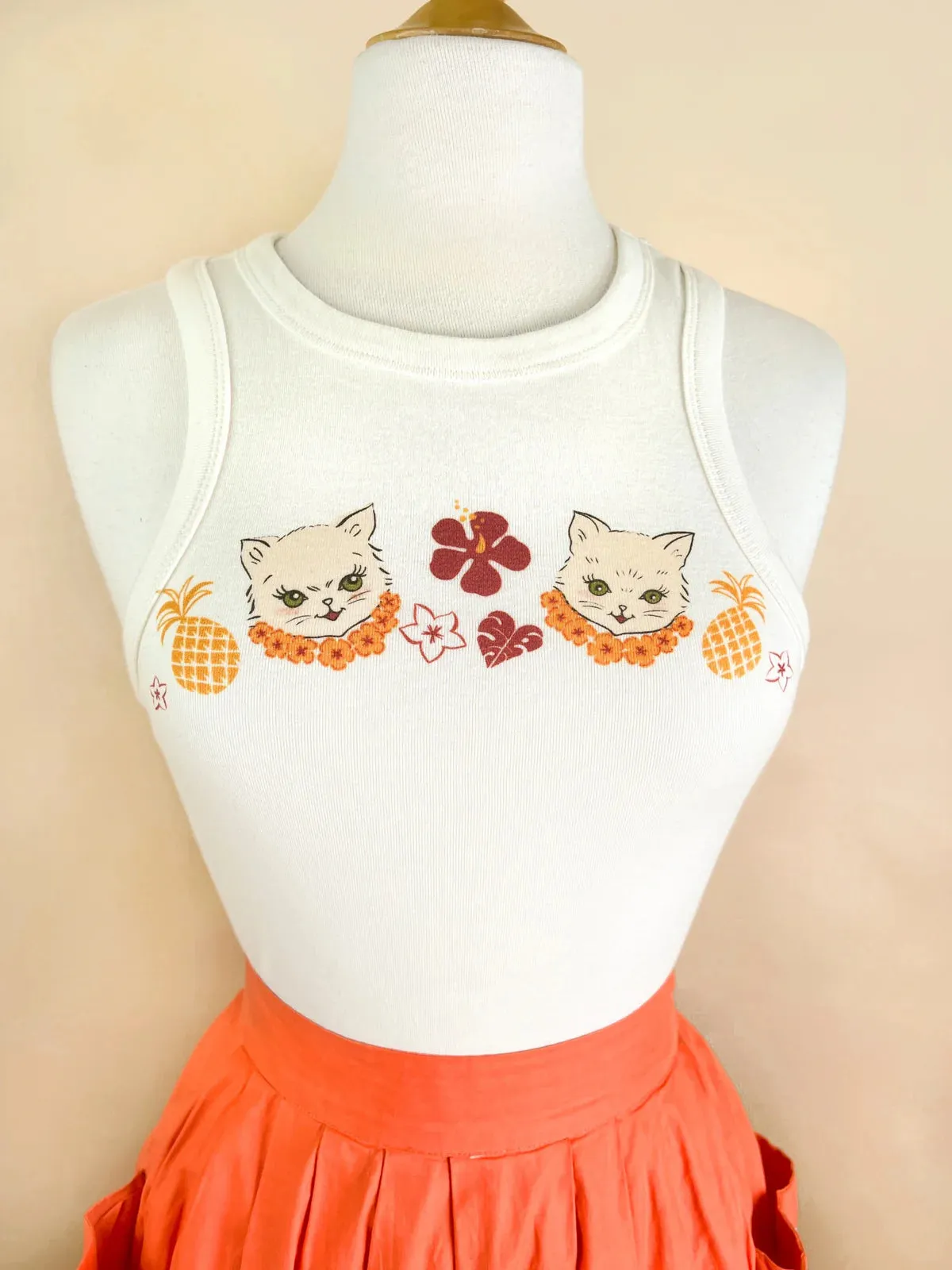 Camisole Aloha cats (précommande) sold by Vintage Romance product image thumbnail 2