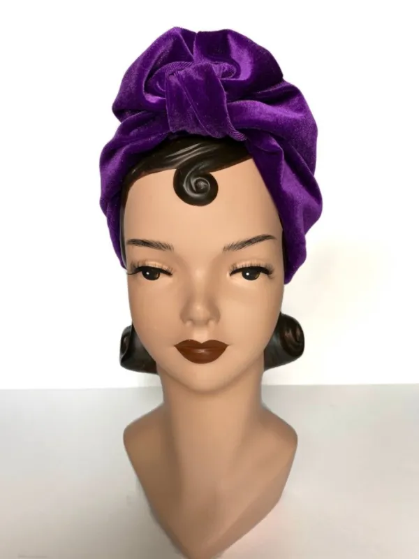 Turban Flora violet sold by Vintage Romance