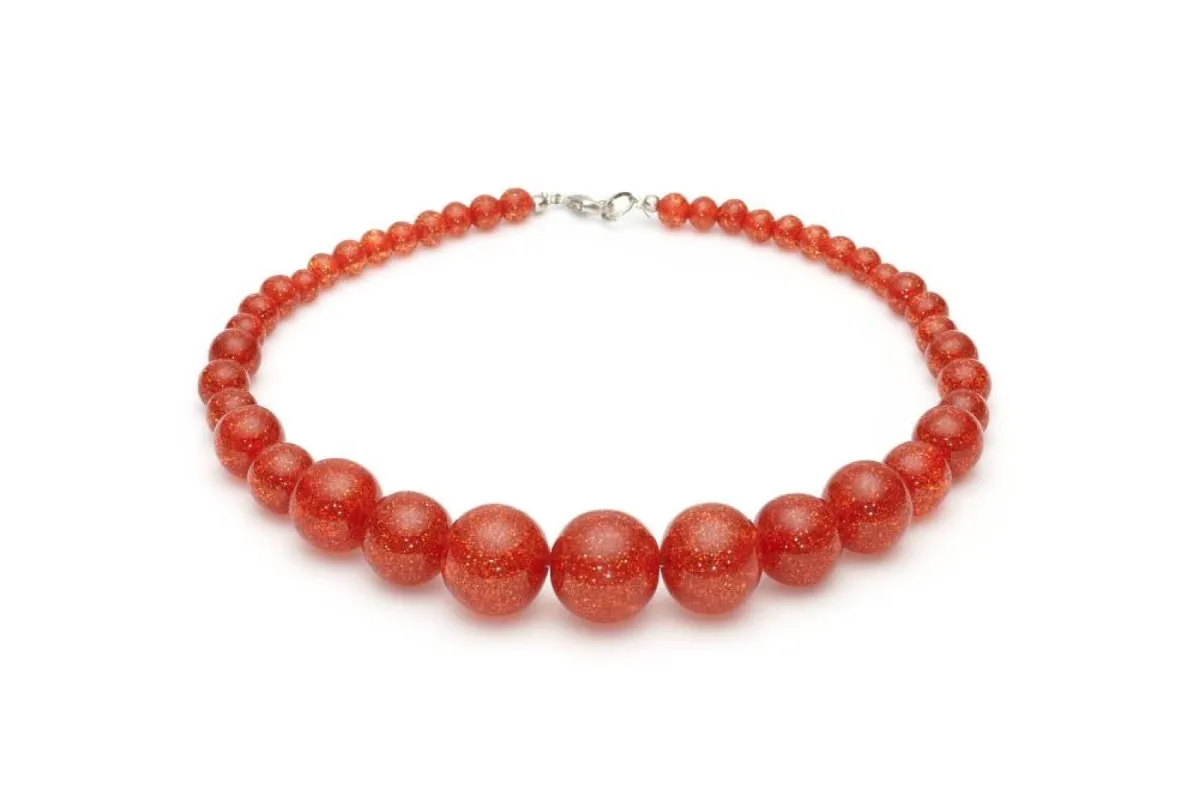 Collier ambre scintillant made by Vintage Romance