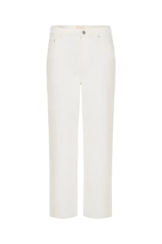 The High Rise Straight Leg Jean - Cream sold by Zulu and Zephyr