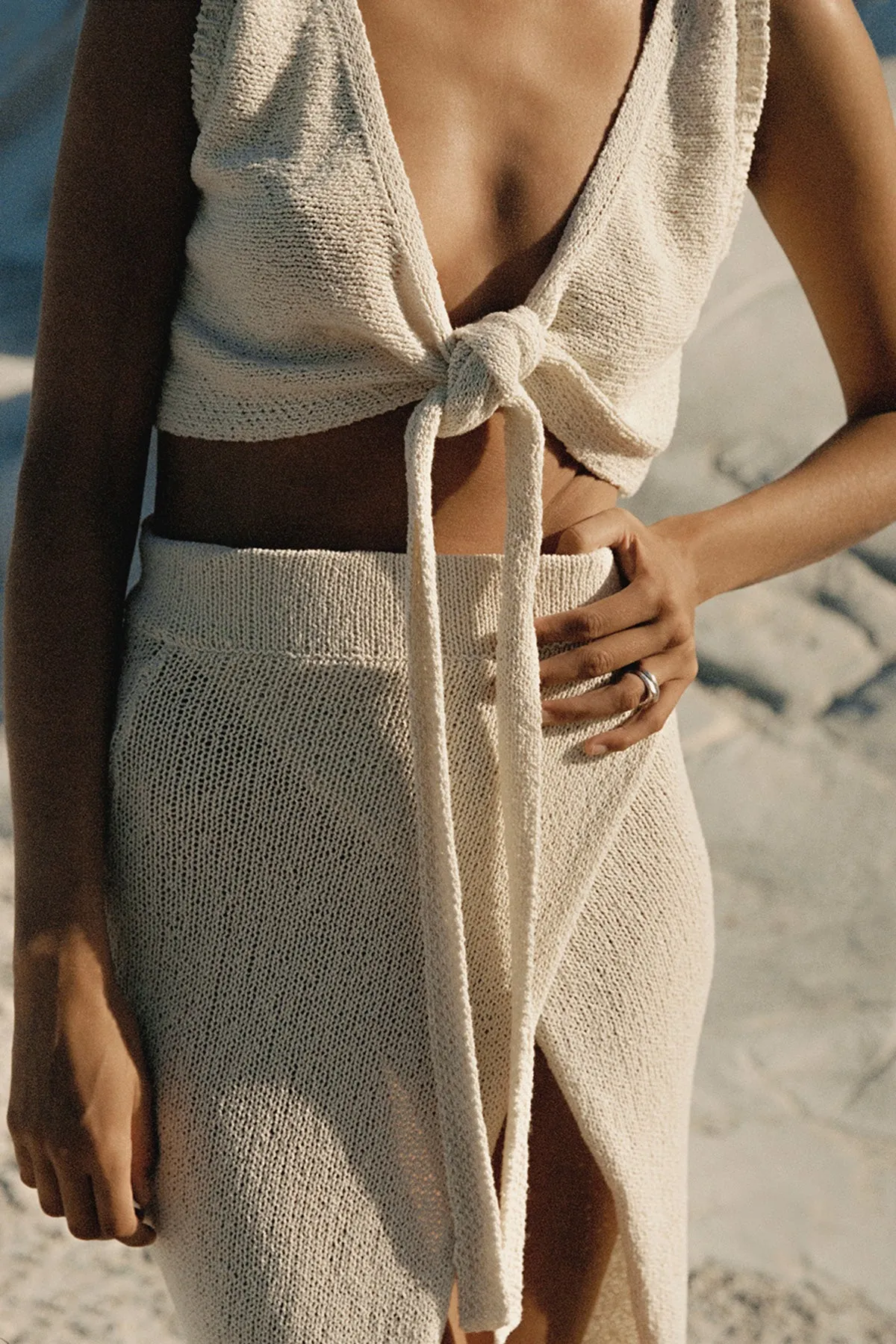 Husk Cotton Blend Knit Wrap Top sold by Zulu and Zephyr